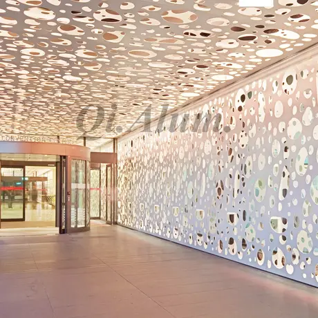 Tôles perforées en aluminium de diamètre 50 mm