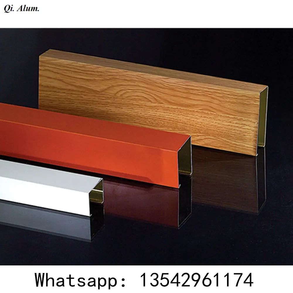 Plafond en aluminium imitation bois en solde — Foshan Qi Aluminum Decorative Materials Co., Ltd
