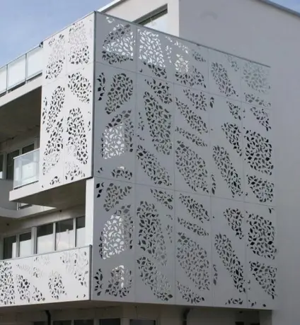 Panneaux perforés en aluminium revêtus PVDF en Chine pour revêtement extérieur de mur de bâtiment