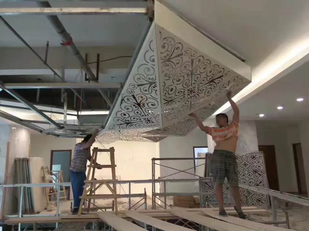 Décoration rideau mural bardage mur extérieur panneau composite alu — Foshan Qi Aluminum Decorative Materials Co., Ltd
