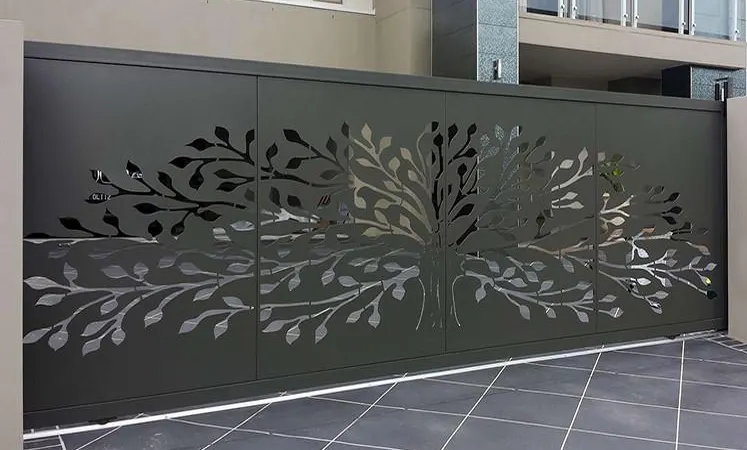 Panneaux décoratifs en aluminium à découpe laser avec revêtement PE, panneau de mur-rideau super durable — Foshan Qi Aluminum Decorative Materials Co. Ltd