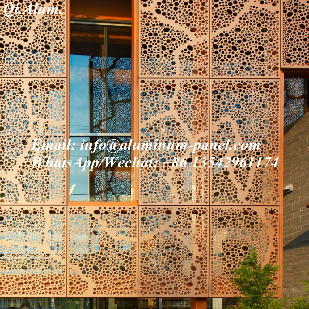 Panneau en métal perforé en aluminium galvanisé 2,5 mm avec trou pour application architecturale — Foshan Qi Aluminum Decorative Materials Co., Ltd