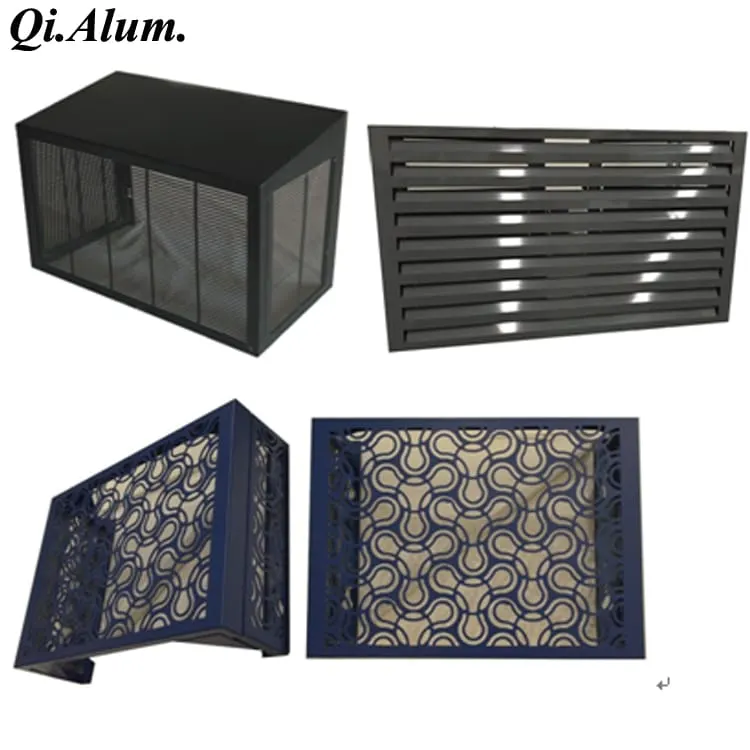 Plaque de couverture pour climatiseur en aluminium CNC — Foshan Qi Aluminum Decorative Materials Co. Ltd