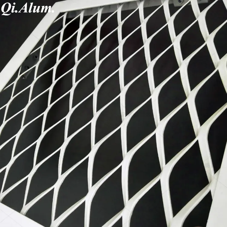 Revêtement poudre JOTUN pour tôles en filtre métallique alu expansé décoratif extérieur — Foshan Qi Aluminum Decorative Materials Co. Ltd