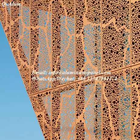 Feuille de mashrabiya alu pour architecture, bardage intérieur d'architecture