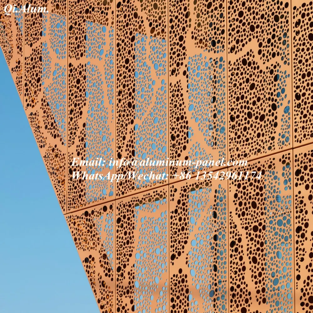 Feuilles de mashrabiya en aluminium pour architecture intérieure et revêtement architectural — Foshan Qi Aluminum Decorative Materials Co., Ltd