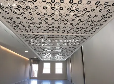 Plaques décoratives en aluminium sculptées pour plafond