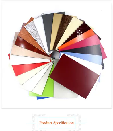 Panneau décoratif en composite aluminium plein couleur, épaisseur 3 mm