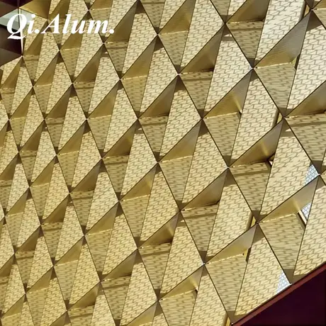 Conception de façade 3D, panneaux extérieurs en aluminium, revêtement de façade en écran