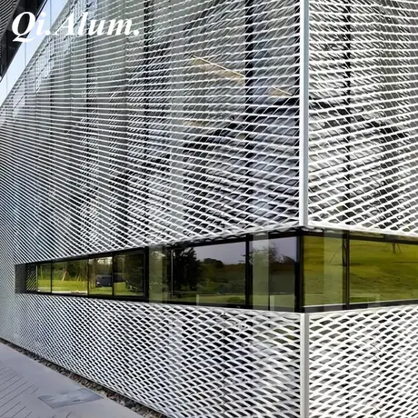 Panneaux de revêtement en grillage métallique expansé très populaires, facile à installer, pour mur extérieur