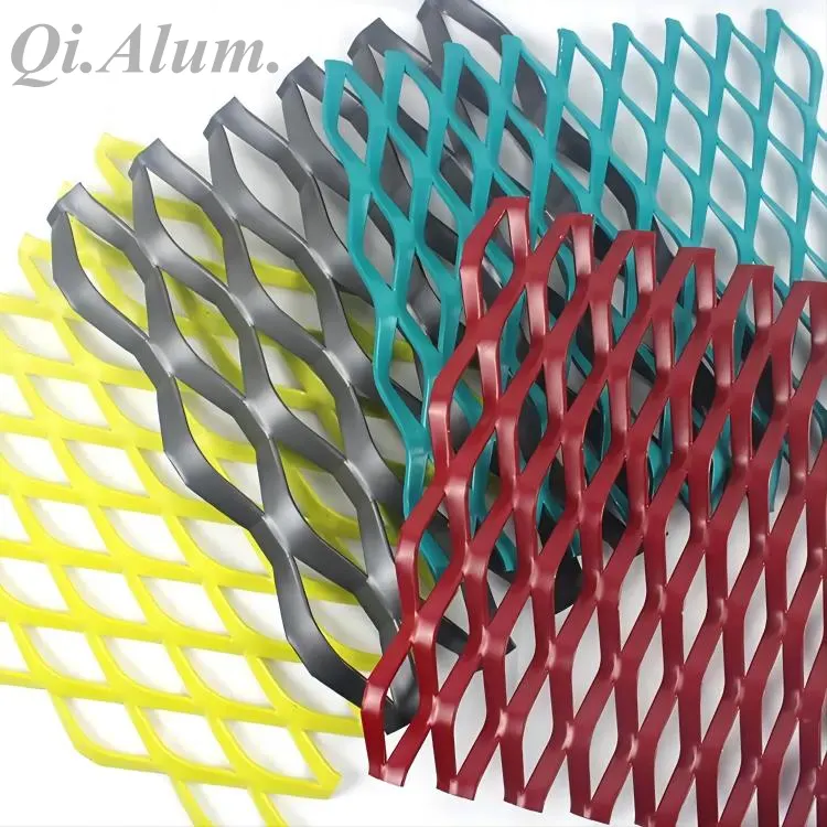 Mousses métalliques en aluminium pour mur-rideau revêtement de façade apparente — Foshan Qi Aluminum Decorative Materials Co., Ltd
