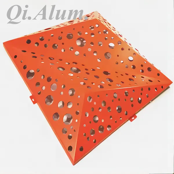 Panneau mural 3D pour décoration extérieure murale revêtement mural en aluminium — Foshan Qi Aluminum Decorative Materials Co. Ltd