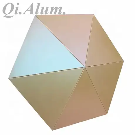 Projets de panneaux de revêtement mural en aluminium, matériaux de construction 3D en aluminium