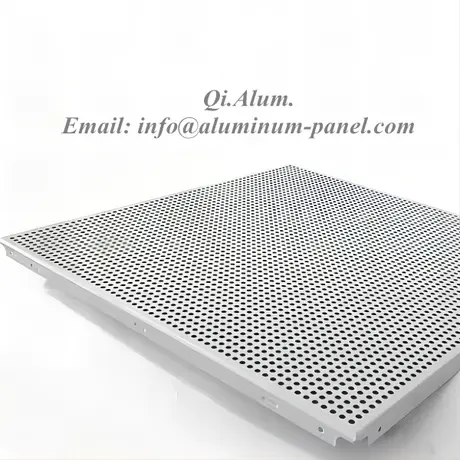 Plaque de plafond en aluminium perforée et non perforée 600*600