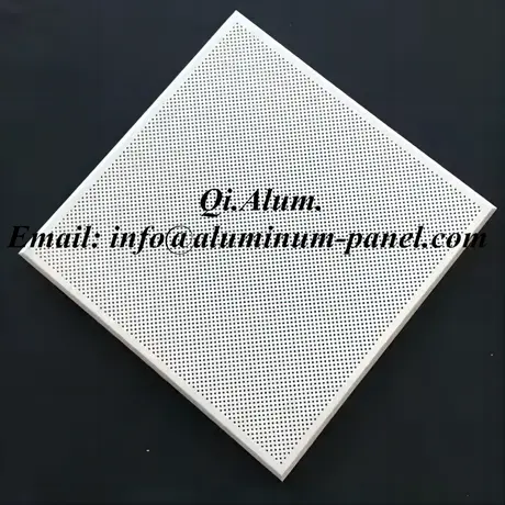 Plaques de plafond en aluminium à mailles carrées perforées 600×600