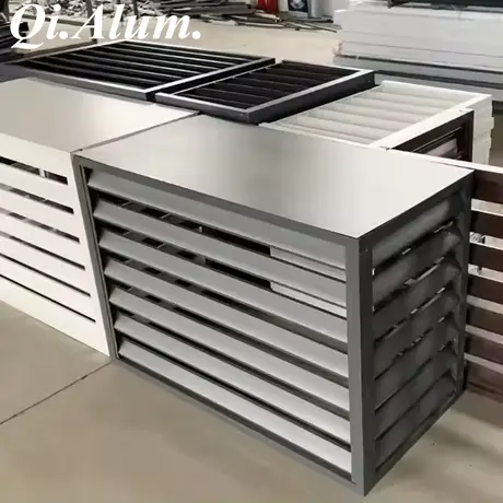 Couvercles d'air conditionné en aluminium extérieurs, couvercle à lames personnalisé