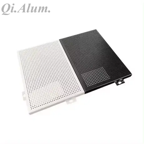 Panneaux courbés alu perforés légers pour bâtiment commercial