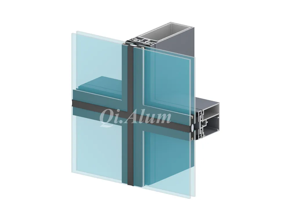 Cloison de rideau de verre sans cadre invisible — Foshan Qi Aluminum Decorative Materials Co., Ltd